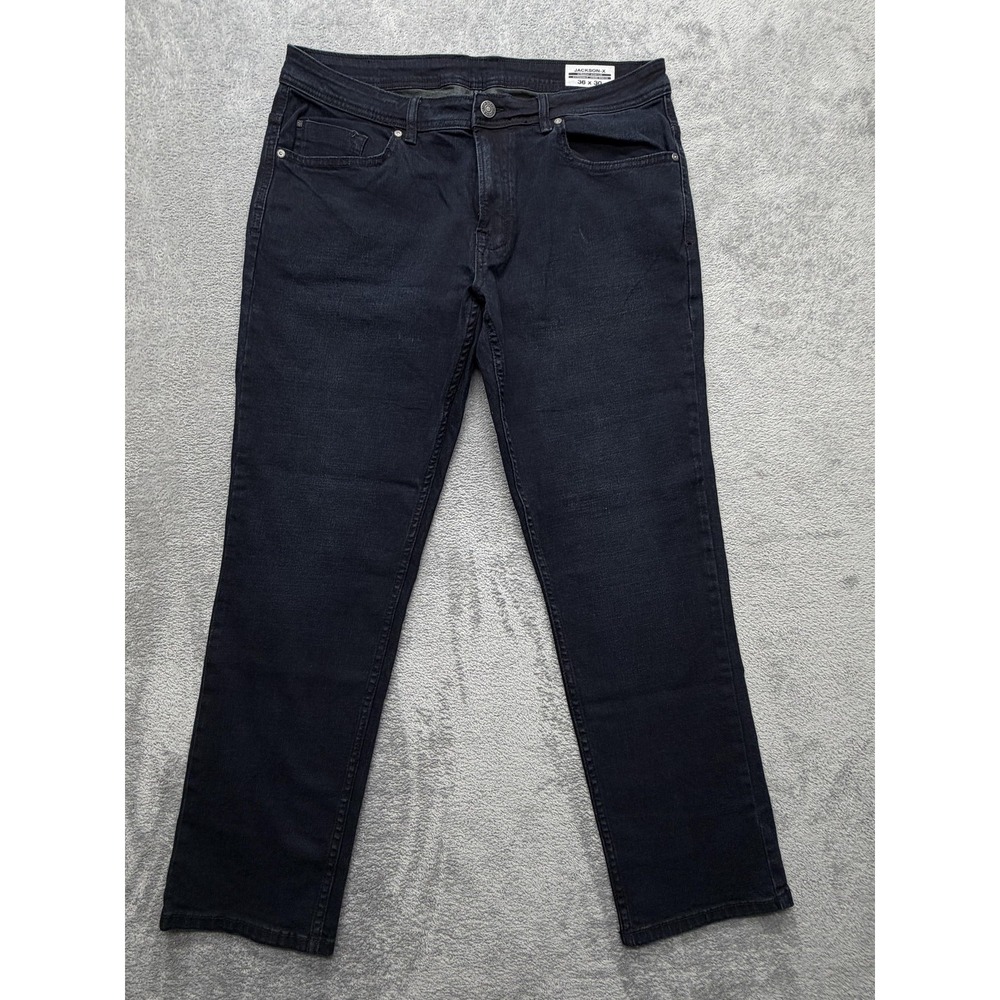 Buffalo David Bitton Jackson-X Jeans Mens Measured 37x29 Blue Straight‎ Stretch